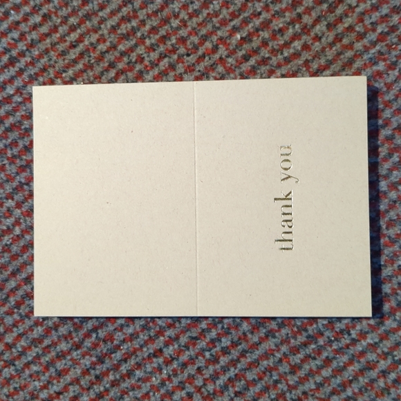 Brown/tan colour thank you cards - Picture 2 of 2